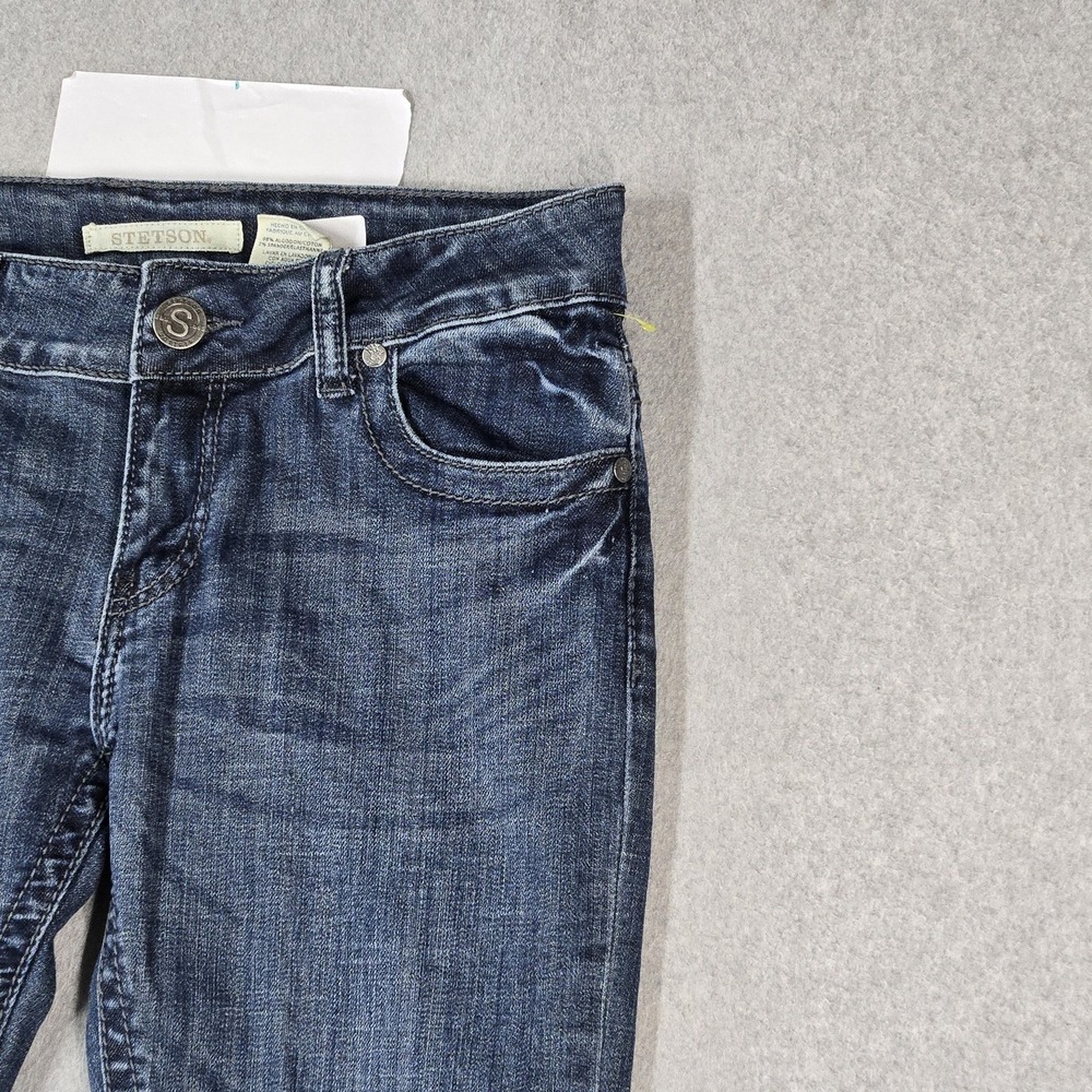 STRETSON Women Jeans 8 LONG Blue Denim Pixie Stix Skinny 32" Inseam Stretch - Picture 7 of 13